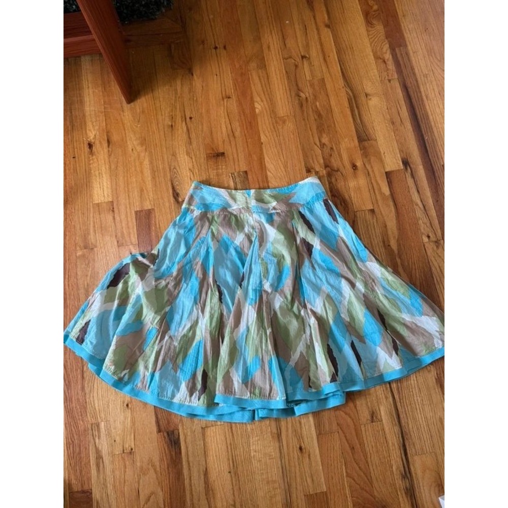 Apt. 9 Artsy Geometric Abstract Crinkle Cotton Full Panel Swing Skirt 8
